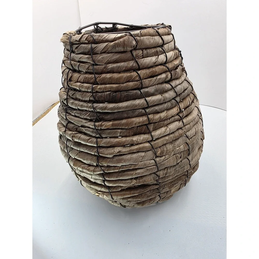 Handwoven Natural Wicker Floor Vase Decorative BasketRustic Boho Farmhouse 10